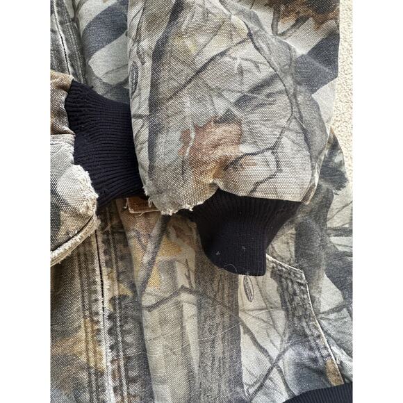 Carhartt Thrashed Distressed Realtree Camo Jacket Real Tree Men's Size Medium - Picture 7 of 15